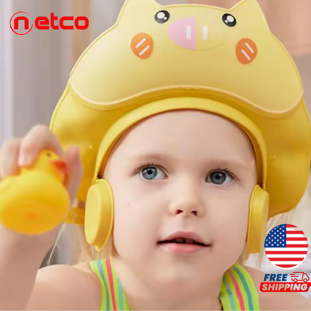 “Adiós Lágrimas en la Ducha  | Gorro Protector de Baño para Bebés ✨ Cabello Limpio sin Agua en los Ojos”
