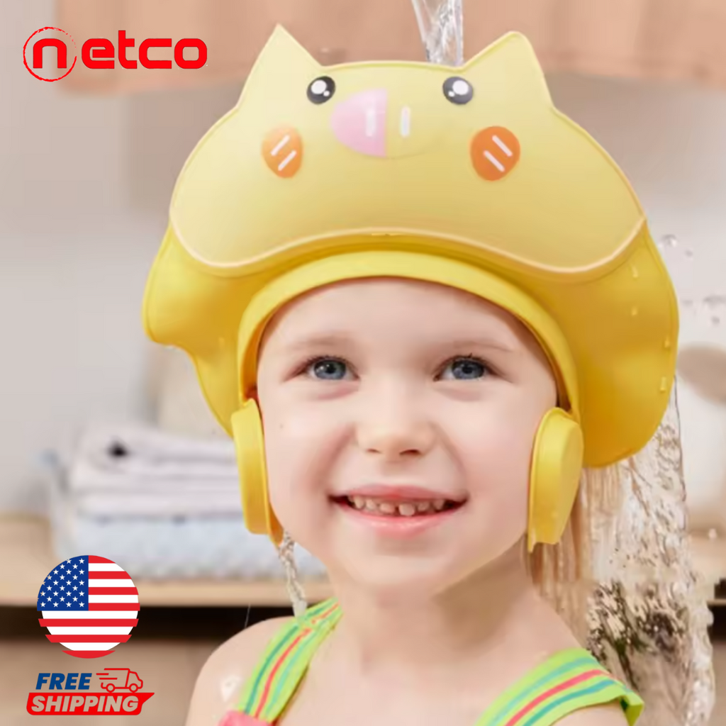 “Adiós Lágrimas en la Ducha  | Gorro Protector de Baño para Bebés ✨ Cabello Limpio sin Agua en los Ojos”