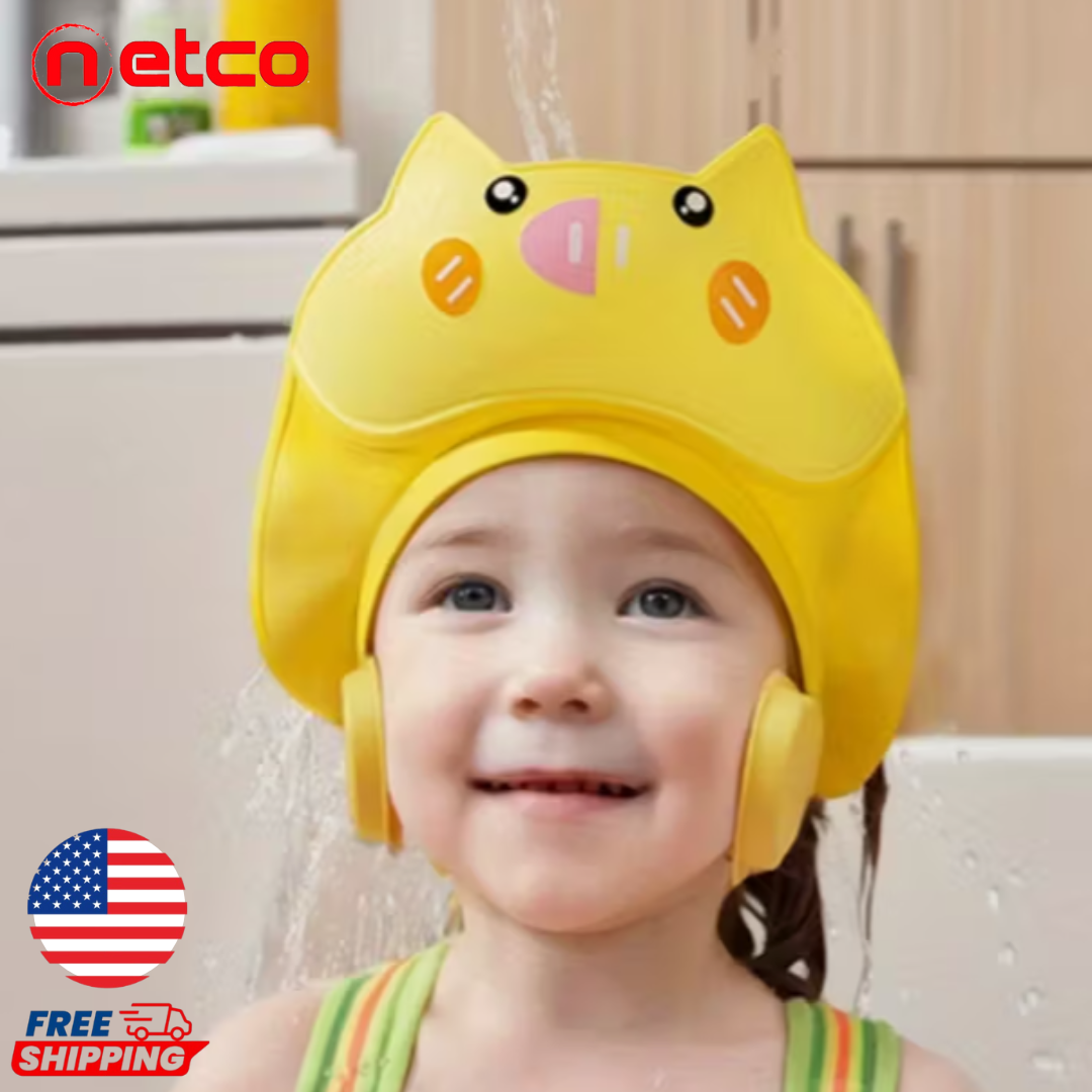 “Adiós Lágrimas en la Ducha  | Gorro Protector de Baño para Bebés ✨ Cabello Limpio sin Agua en los Ojos”