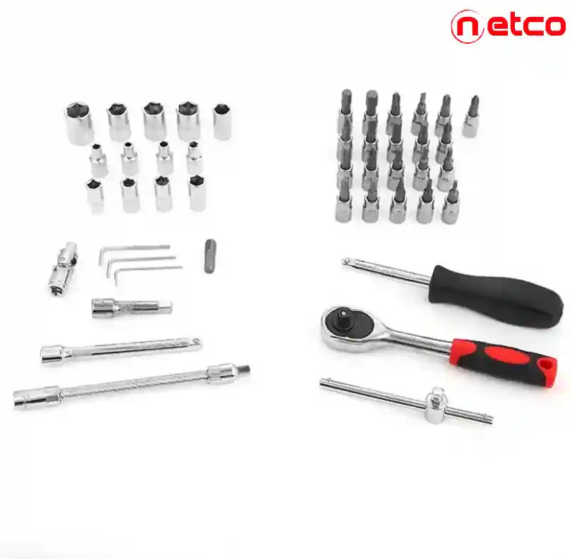 Kit de herramientas de reparación de automóviles de 46 piezas, juego de llaves de vaso