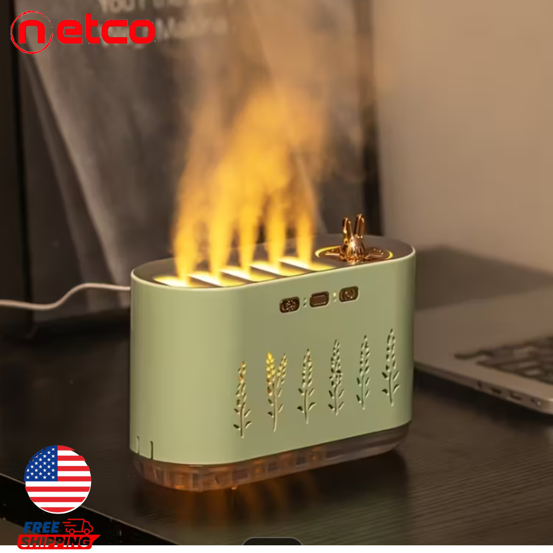 “Humidificador Ultrasónico 5 en 1 ️✨ | Aromaterapia, Luces LED Mágicas & Niebla Relajante para Hogar u Oficina”