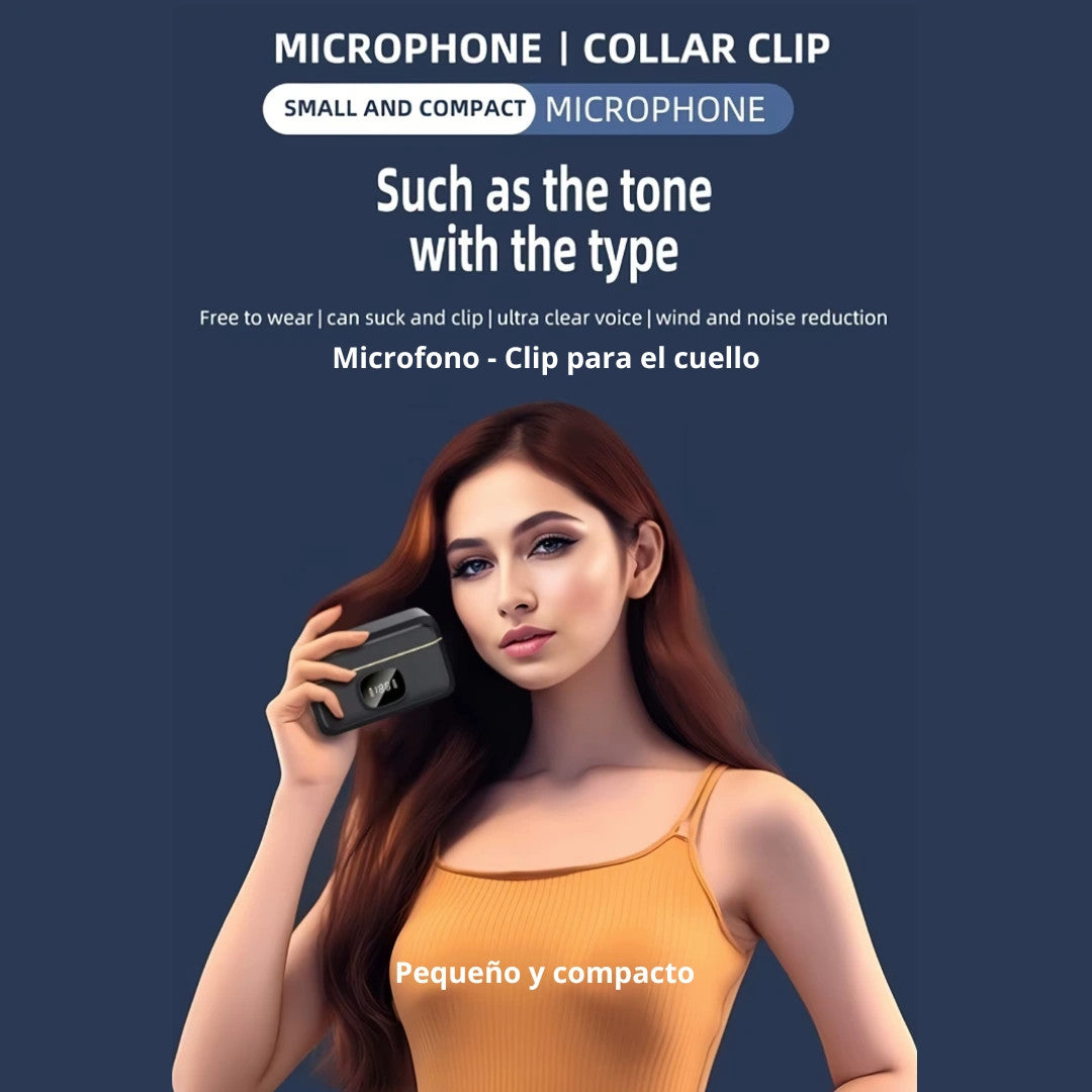Micrófono Inalámbrico con IA – Audio profesional sin cables