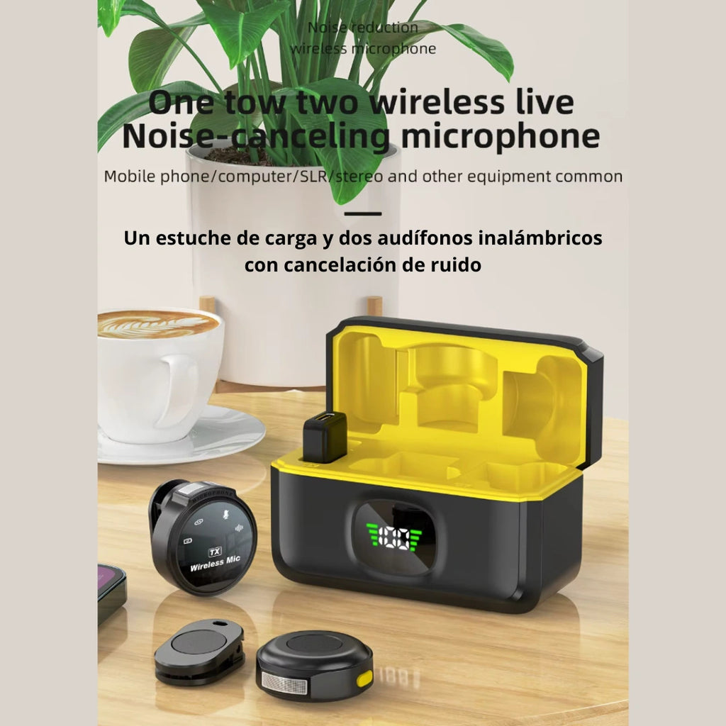 Micrófono Inalámbrico con IA – Audio profesional sin cables