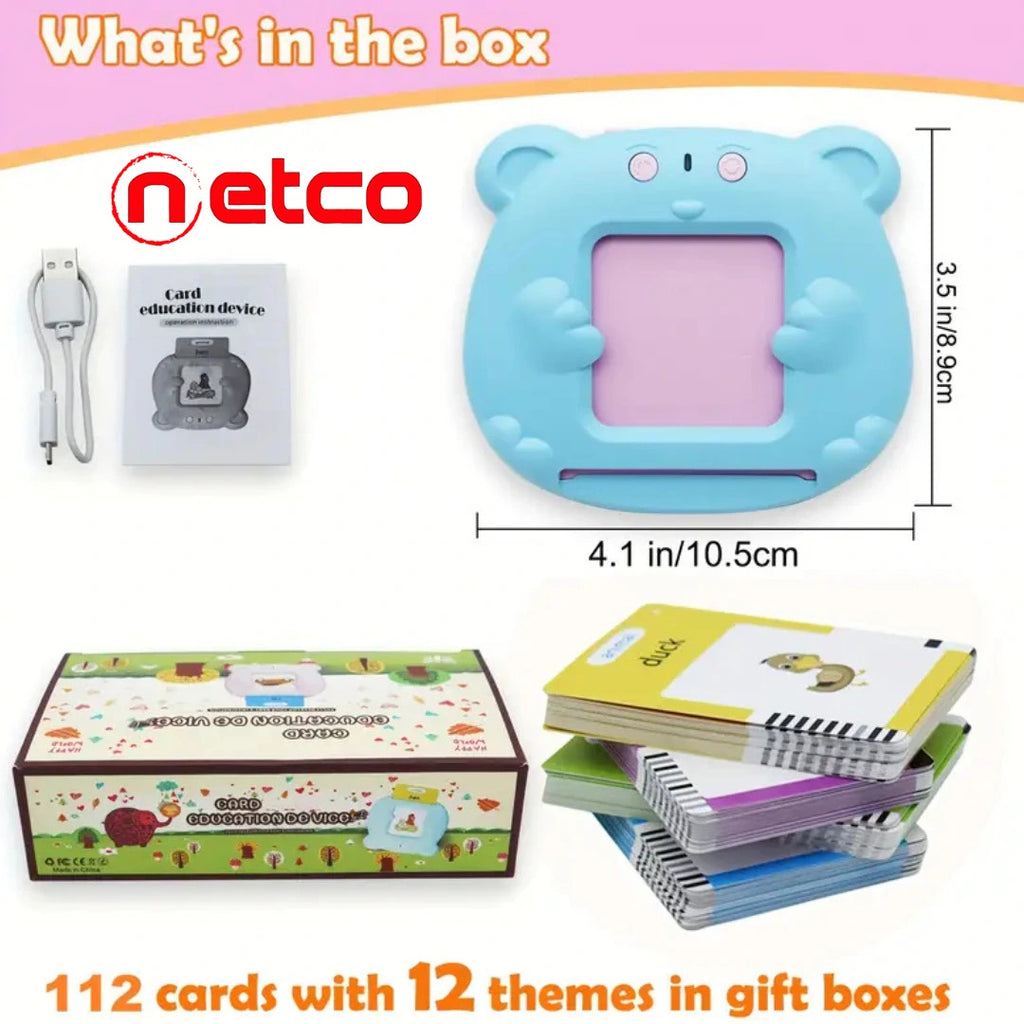 ️ 112 Cards 224 Words Pocket English Voice Flash Cards – Interactive Learning Toy for Kids