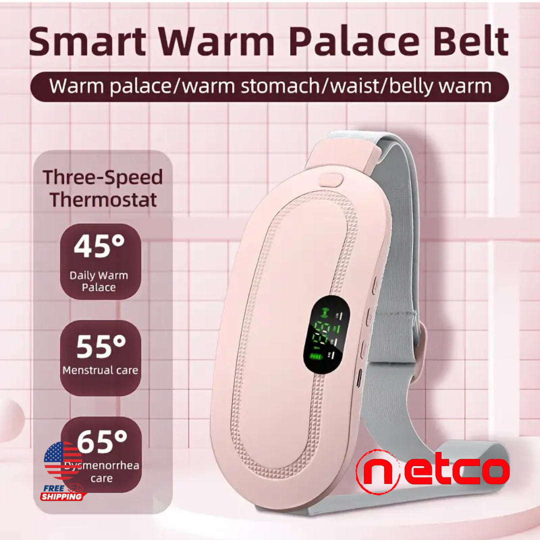 Portable Heating & Massage Belt – Fast Relief for Menstrual Cramps and Total Relaxation