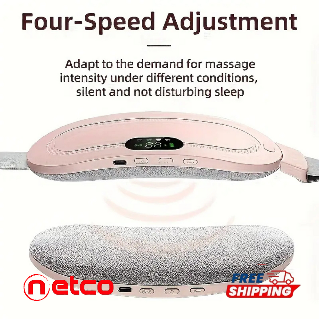 Portable Heating & Massage Belt – Fast Relief for Menstrual Cramps and Total Relaxation