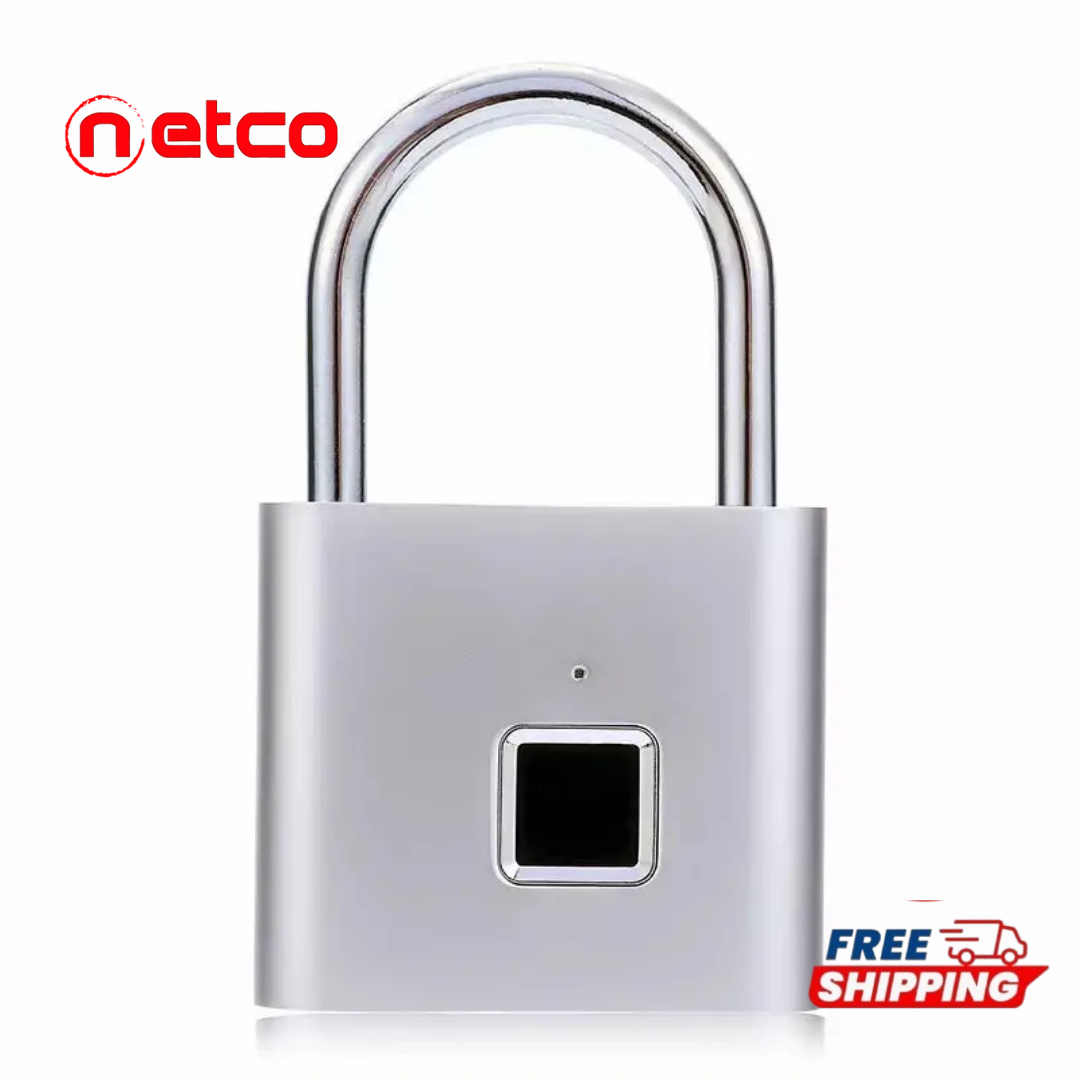 Smart Fingerprint Padlock – 1s Unlock, Rechargeable & Waterproof