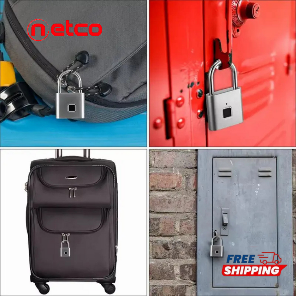 Smart Fingerprint Padlock – 1s Unlock, Rechargeable & Waterproof