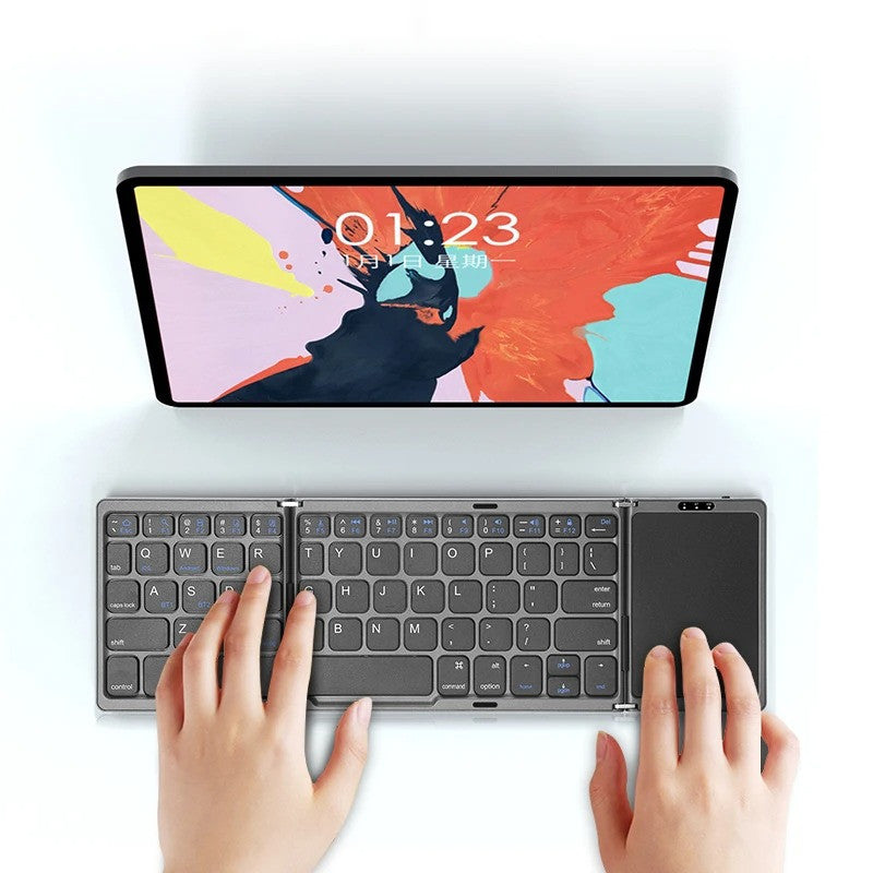Foldable Wireless Keyboard with Touchpad