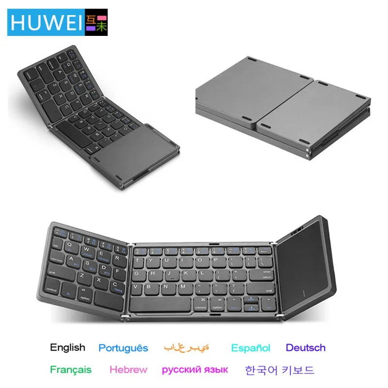 Foldable Wireless Keyboard with Touchpad