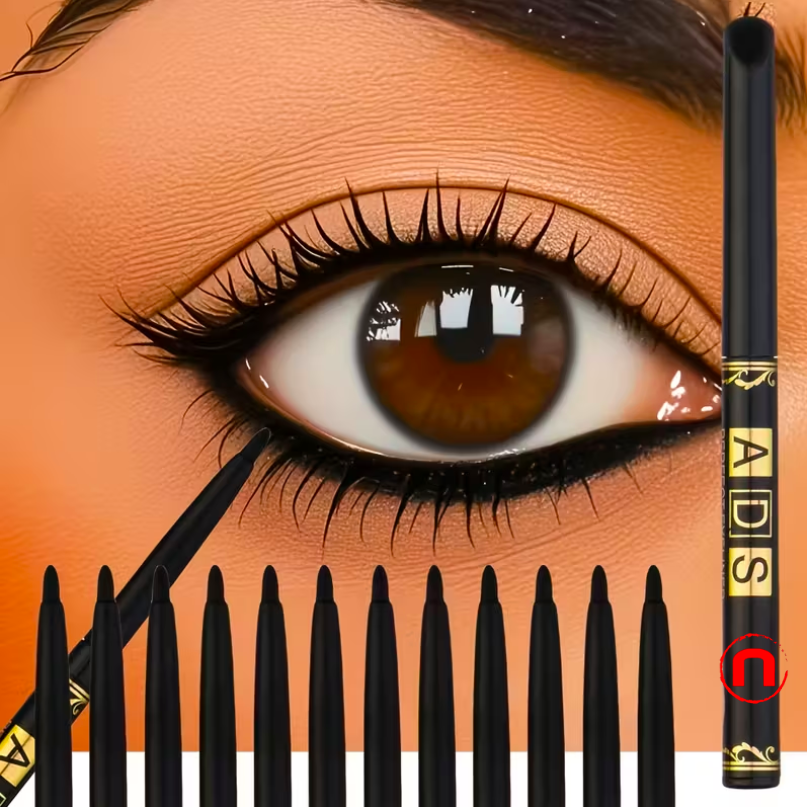 12-Piece Waterproof and Smudge-Proof Eyeliner Set