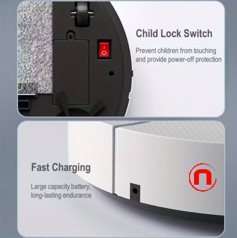 3-in-1 Robot Vacuum Cleaner, Tangle-Free Suction, Automatic Self-Charging Robotic Vacuum