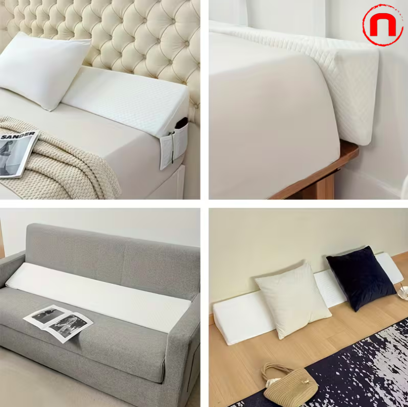 Bed Wedge Pillow - Adjustable 0-7" Filling for Headboard, Mattress and Wall, Removable and Washable Cover