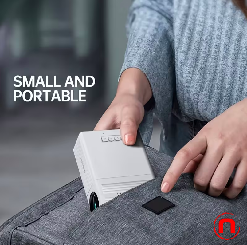 Mini Portable Projector, Native Full HD 1080P - Compatible with iOS, Android, Windows, and more. USB powered.