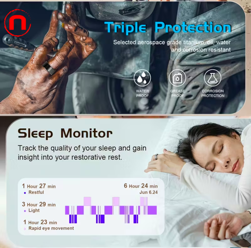 Smart Ring for Women and Men, Activity and Fitness Tracker