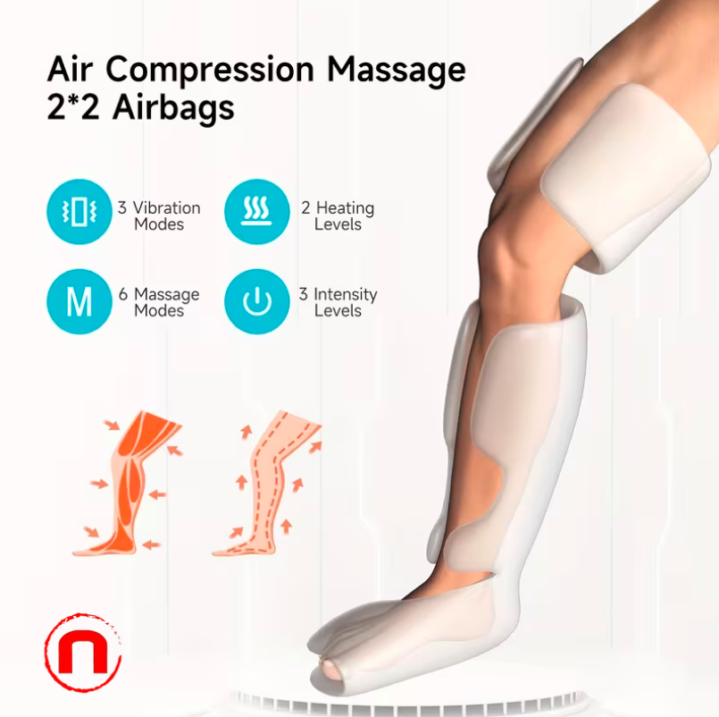 ALLJOY Leg Massager, Complete Foot and Thigh Massager with Heating