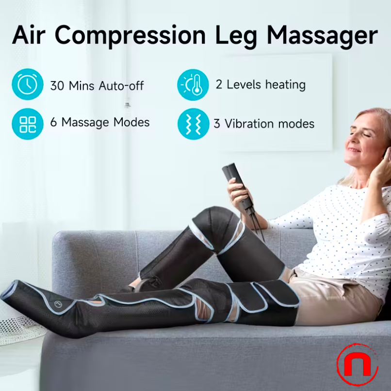 ALLJOY Leg Massager, Complete Foot and Thigh Massager with Heating