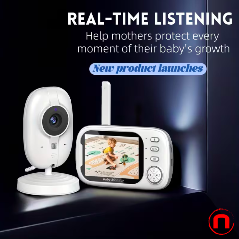 Baby Monitor Camera, Monitor with Camera and Night Vision, No Wifi, 5" Screen