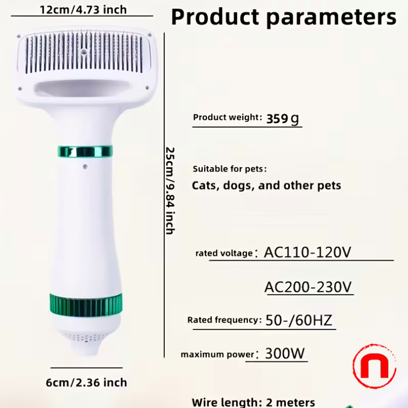 "2-in-1 Portable Pet Dryer for Dogs and Cats "
