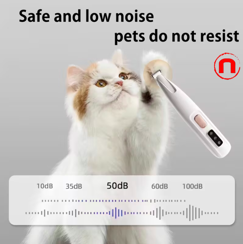 Hair Clipper and Pet Trimmer with USB Cable, Low Noise Motor, LED Light, USB