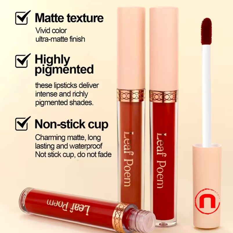 Juego de 8 barras de labios líquidas mate aterciopeladas, gloss labial