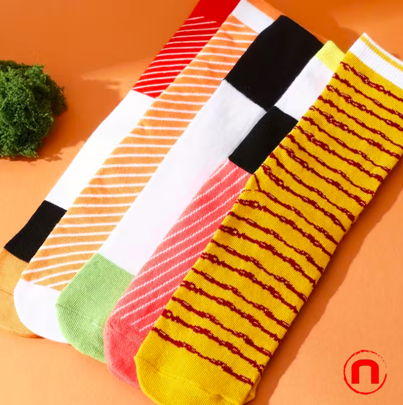 Gift Box of 1/2/5 Pairs of Fun and Cute Sushi Socks