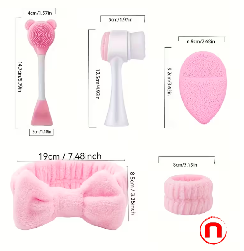 7-piece set for facial care, deep cleansing