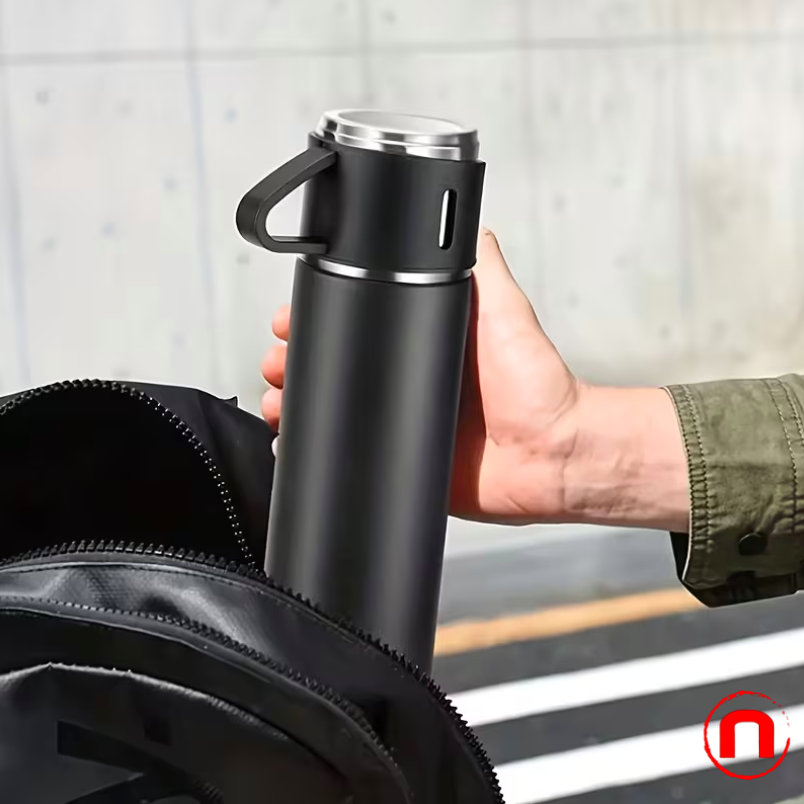 4-Piece Gift Set: Stainless Steel Insulated Water Bottle and Tumblers