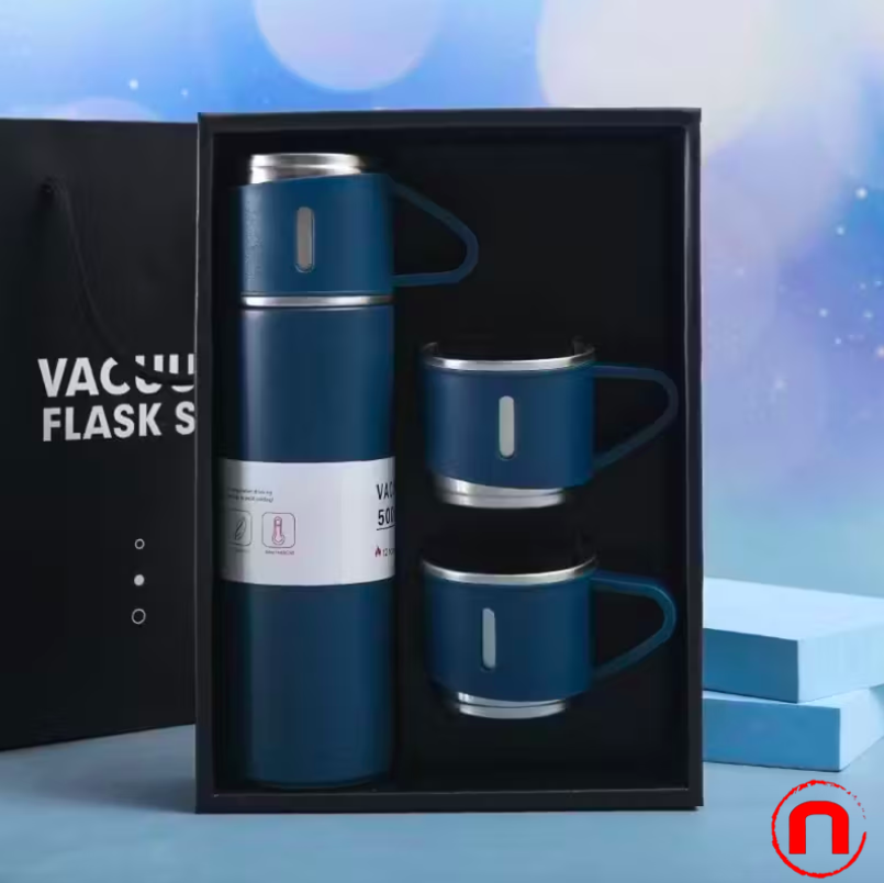 4-Piece Gift Set: Stainless Steel Insulated Water Bottle and Tumblers