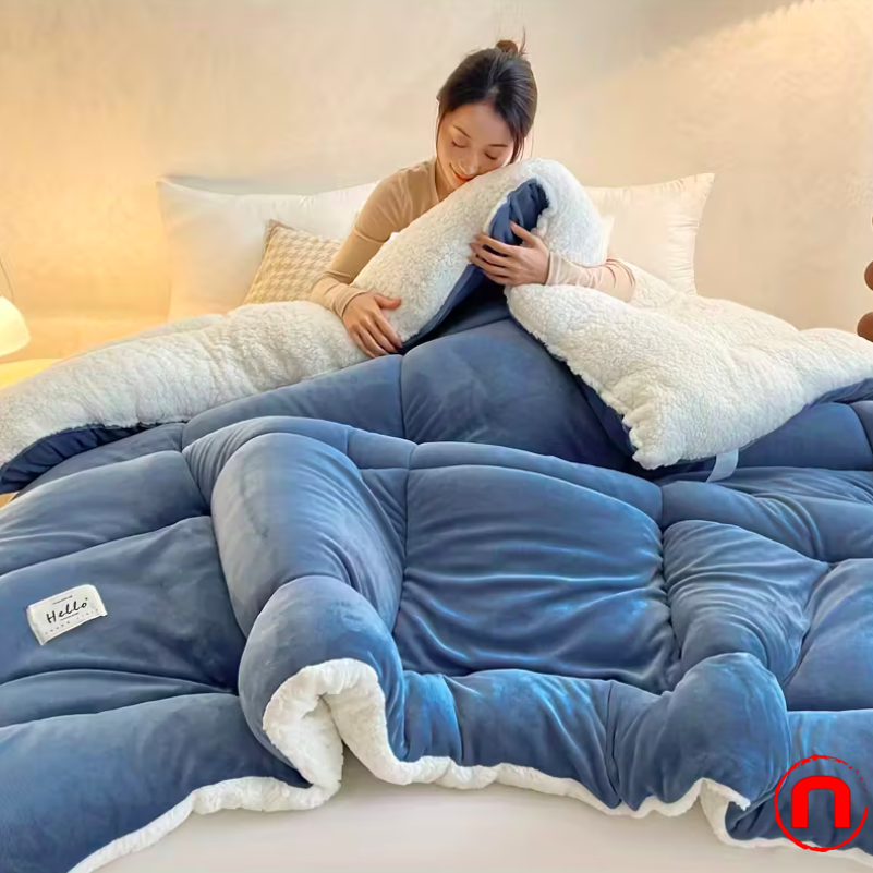 1pc Thick and Soft Lambswool Quilt