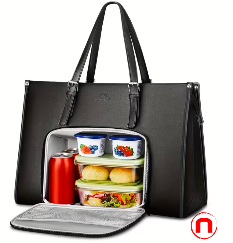 Women's laptop bag, tote bag for 15.6-inch computer