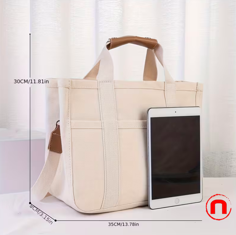 Shoulder bag with multiple pockets and large capacity