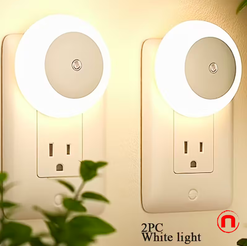 2 smart night lights with light sensor
