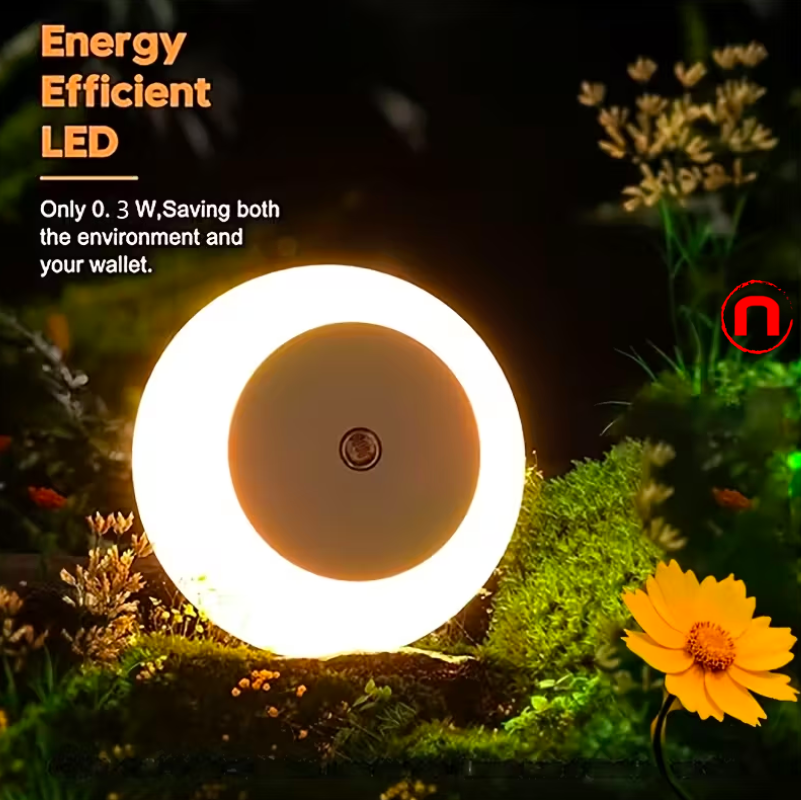 2 smart night lights with light sensor