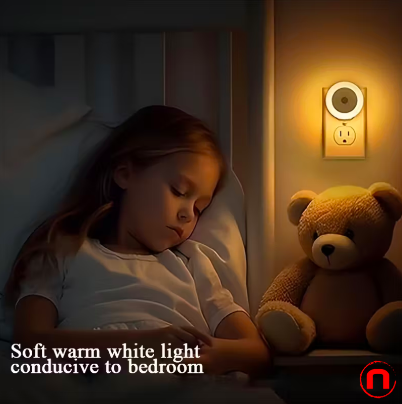 2 smart night lights with light sensor