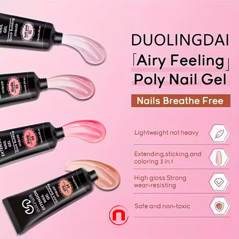 12-piece poly gel manicure kit