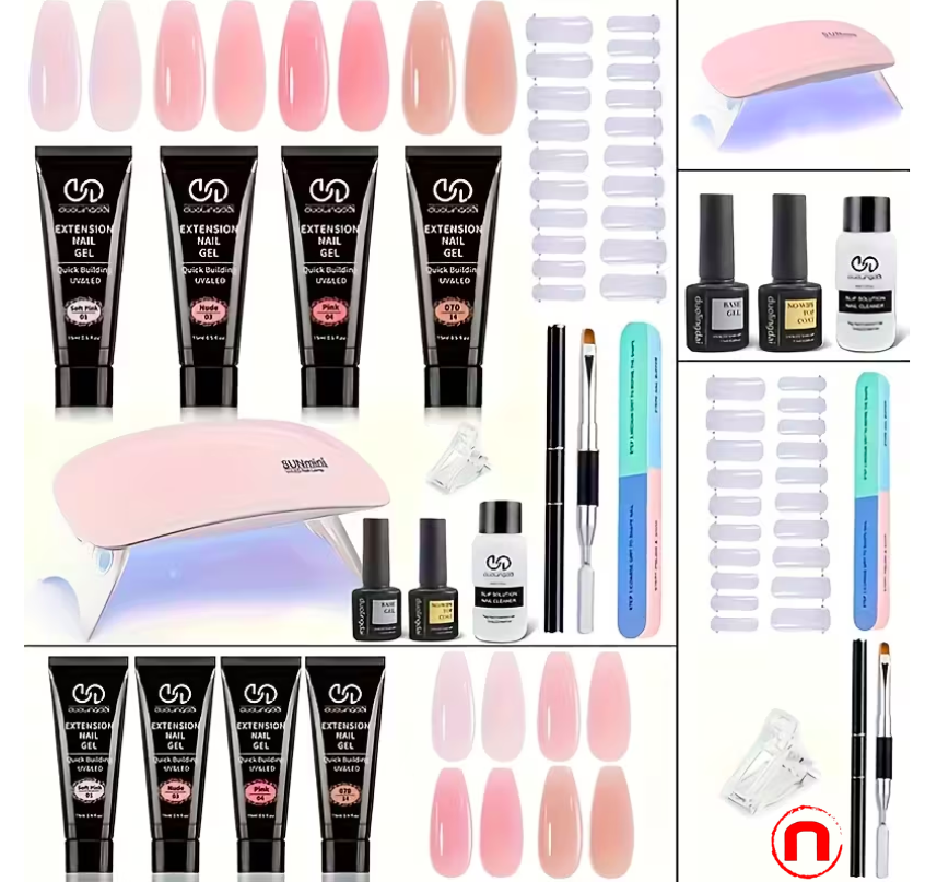 12-piece poly gel manicure kit