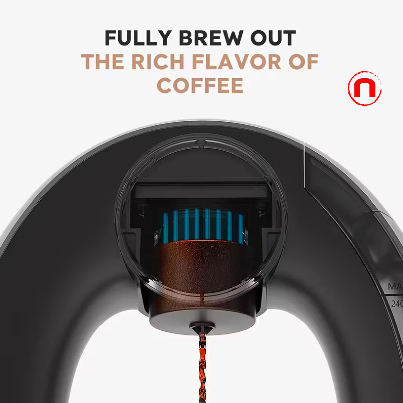 2-in-1 single-person coffee machine compatible with K-Cup and ground coffee