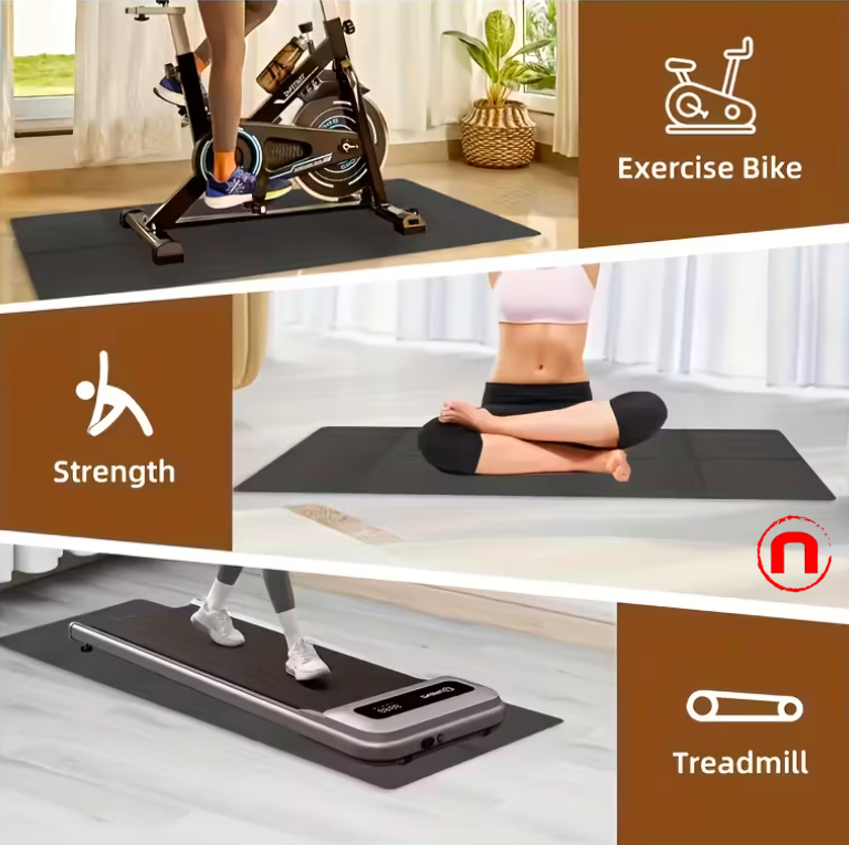 1pc Large Foldable Black Running Mat