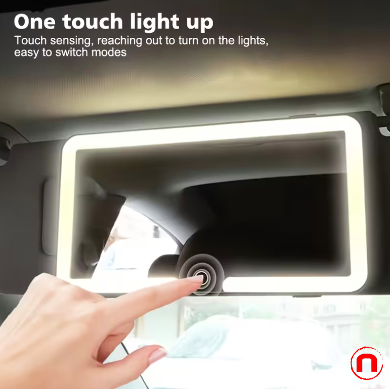 Rechargeable LED Visor Mirror