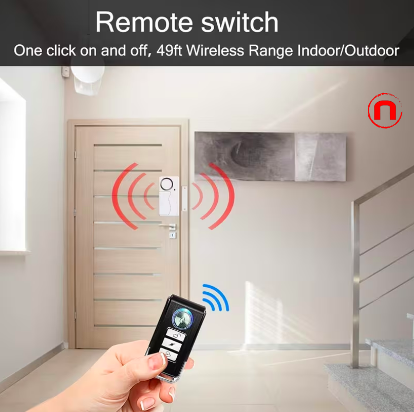 Wireless Door Alarm with Remote Control