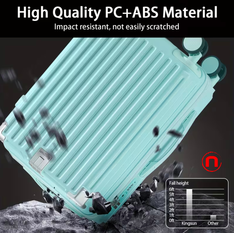 14+20 Inch Two-Piece Hardside Suitcase