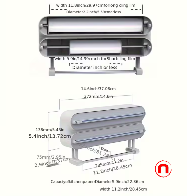 3-Layer Magnetic Multifunctional Wall Storage Box