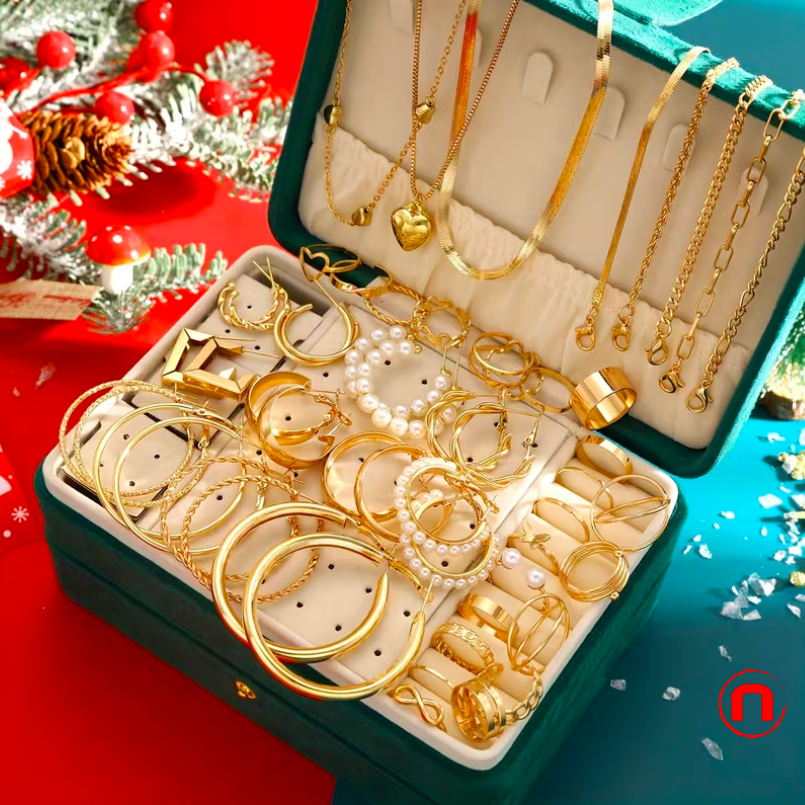 54 pieces of elegant jewelry