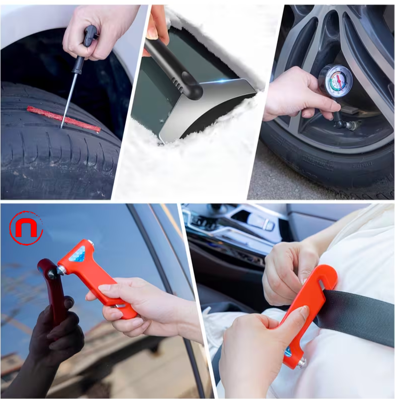 FCLUSLL Road Safety Kit for Cars