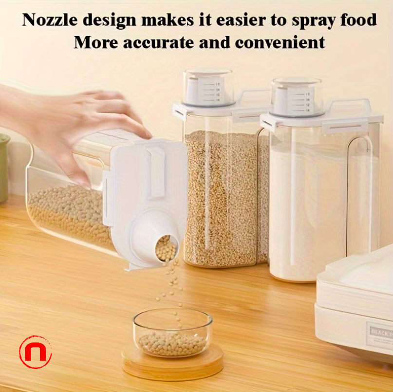 4-piece dry grain storage container