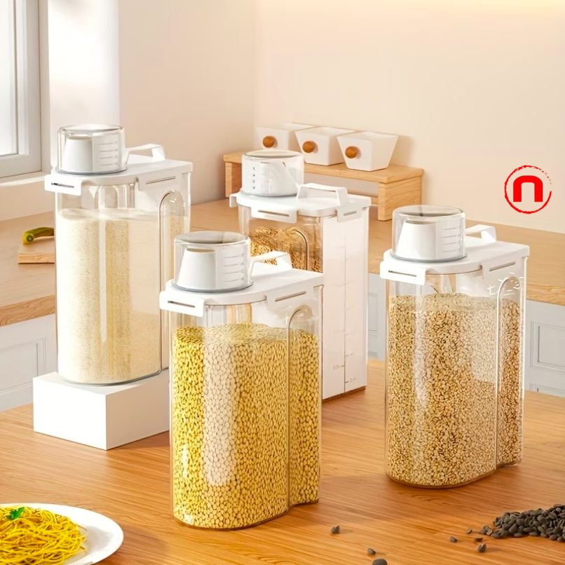 4-piece dry grain storage container