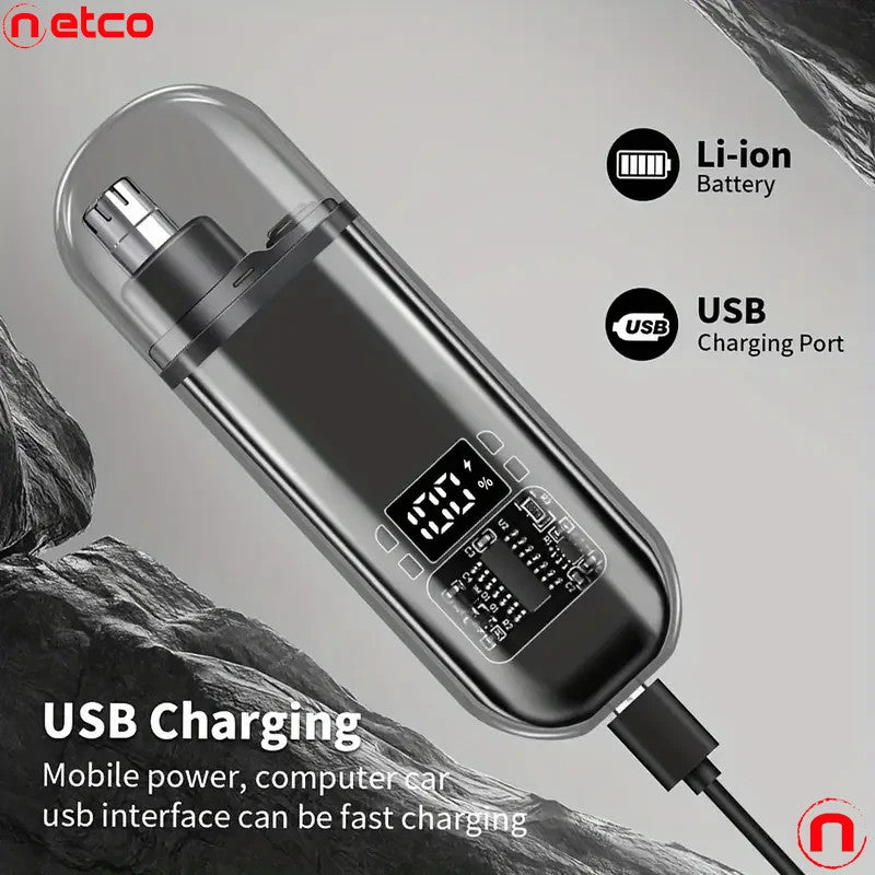 USB Rechargeable Nose and Ear Hair Trimmer for Men