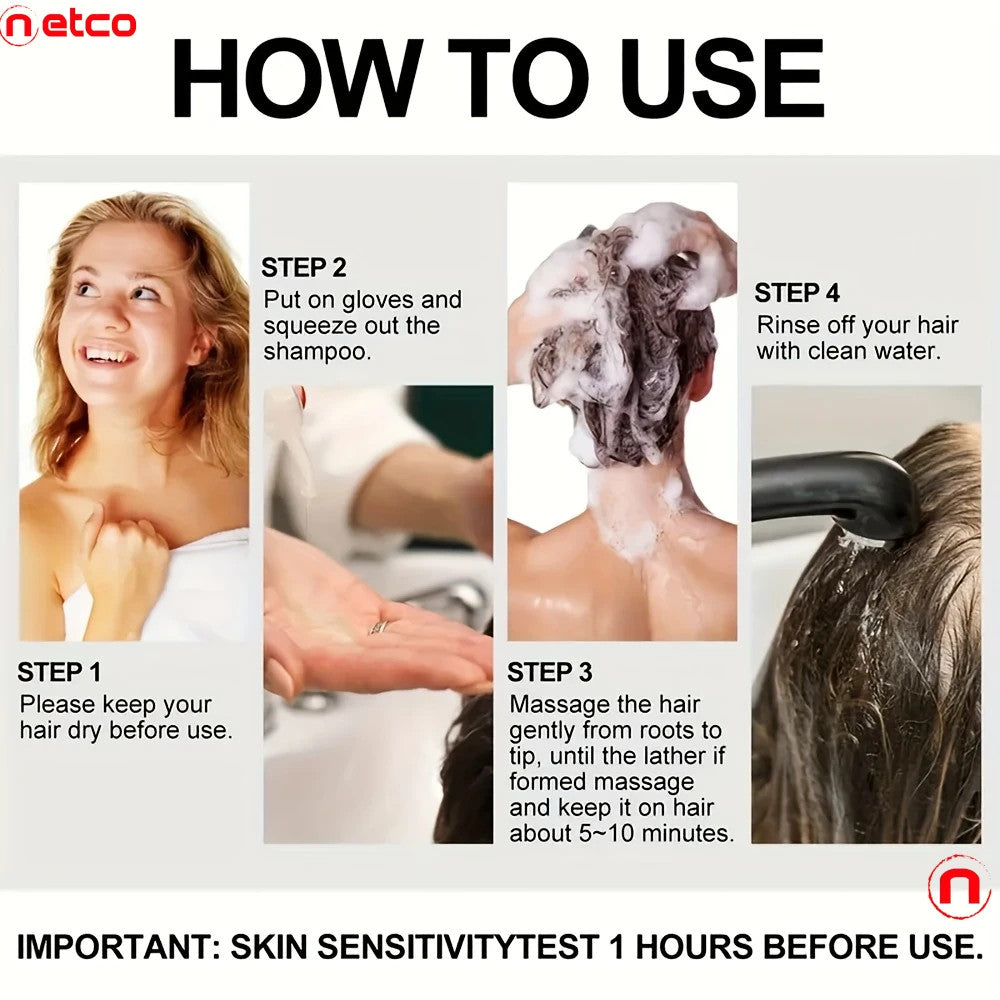 Water Ice Levin Black Hair Dye Shampoo