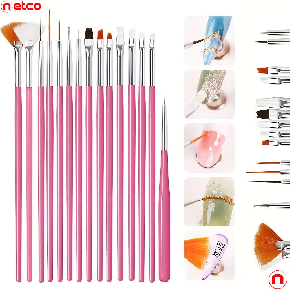 Complete Nail Art Tools Kit with UV LED Nail Curing Lamp